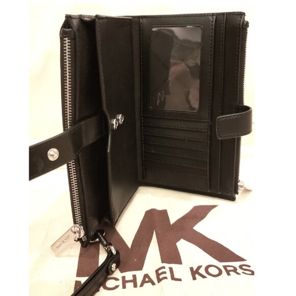 MICHAEL KORS Multi-Compartment Black Wristlet - Picture 11 of 12